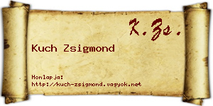 Kuch Zsigmond névjegykártya