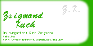 zsigmond kuch business card